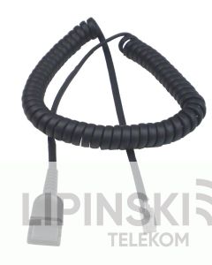 ADDCOM Curly Cord black - QD to RJ11 (green)